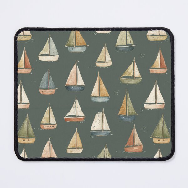 Item preview, Vintage Nautical Sailboat Pattern | Seamless Coastal Sailing Design designed and sold by Bound for Wonder.