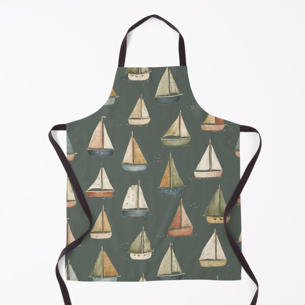 Item preview, Vintage Nautical Sailboat Pattern | Seamless Coastal Sailing Design designed and sold by Bound for Wonder.