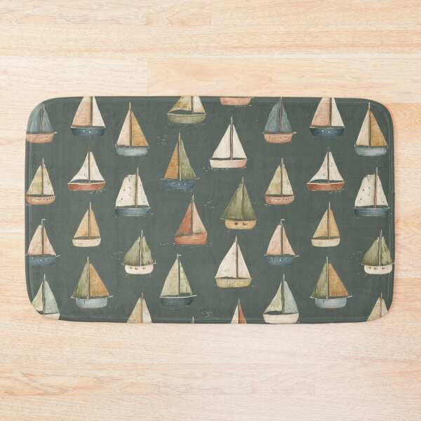 Item preview, Vintage Nautical Sailboat Pattern | Seamless Coastal Sailing Design designed and sold by Bound for Wonder.