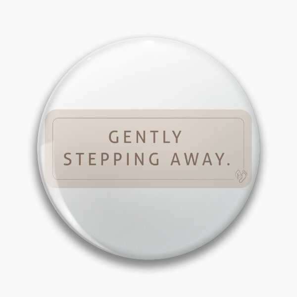 Item preview, Gently Stepping Away Minimalist Introvert Quote Sticker designed and sold by MadCatDesign77.