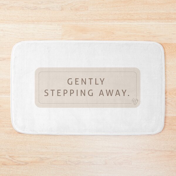 Item preview, Gently Stepping Away Minimalist Introvert Quote Sticker designed and sold by MadCatDesign77.