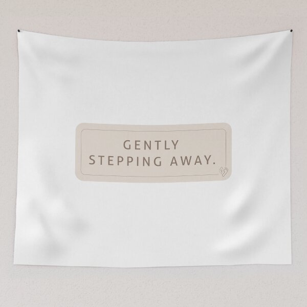 Item preview, Gently Stepping Away Minimalist Introvert Quote Sticker designed and sold by MadCatDesign77.
