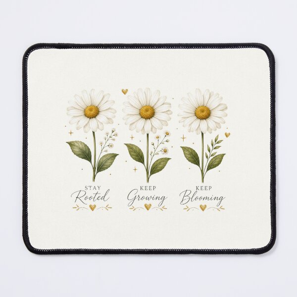 Item preview, Three Daisy Flowers Minimal Floral Illustration designed and sold by astersgraphics.