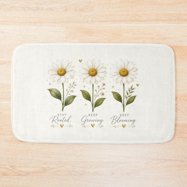 Item preview, Three Daisy Flowers Minimal Floral Illustration designed and sold by astersgraphics.