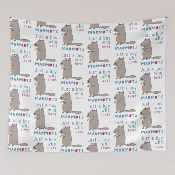Item preview, Just a boy who Loves Marmots designed and sold by Carla Daly.