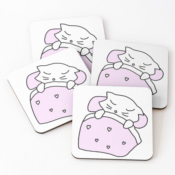 Item preview, Cozy Sleeping White Cat Lily designed and sold by Rakfana&Gabriel.artist.