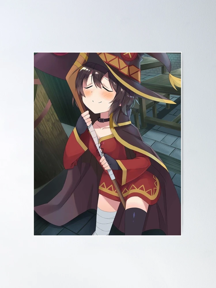 Megumin Konosuba Anime' Poster, picture, metal print, paint by Ruzerin