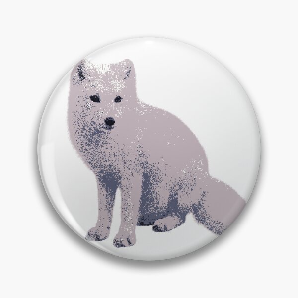Item preview, Sitting Arctic Fox (Pixelated) designed and sold by Fire TheMann.