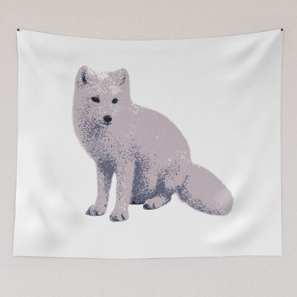 Item preview, Sitting Arctic Fox (Pixelated) designed and sold by Fire TheMann.