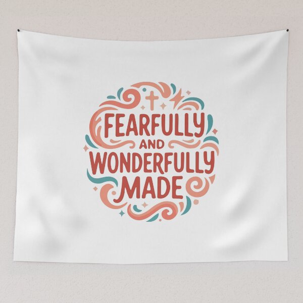 Item preview, Fearfully and Wonderfully Made Christian Quote  designed and sold by stylishdzign.