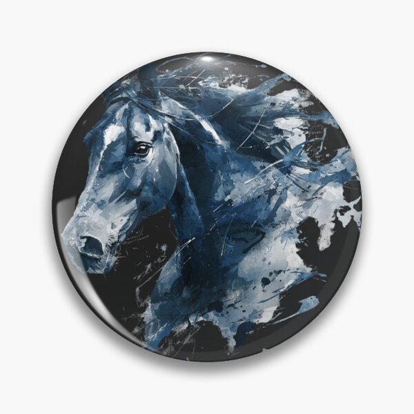 Item preview, Abstract Blue Watercolor Horse Splatter Art designed and sold by MiratiZema.