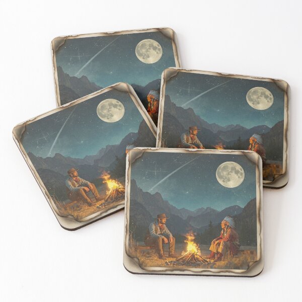Item preview, Vintage Western Campfire - Cowboy & Native American designed and sold by Melian Vintage.