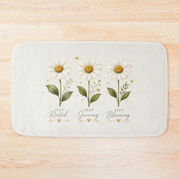 Item preview, Three Daisy Flowers Minimal Floral Illustration designed and sold by astersgraphics.