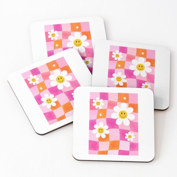 Item preview, Happy Daisy Checkerboard - Pink Dopamine Aesthetic designed and sold by IODesigns.