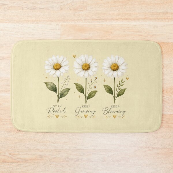 Item preview, Three Daisy Flowers Minimal Floral Illustration designed and sold by astersgraphics.