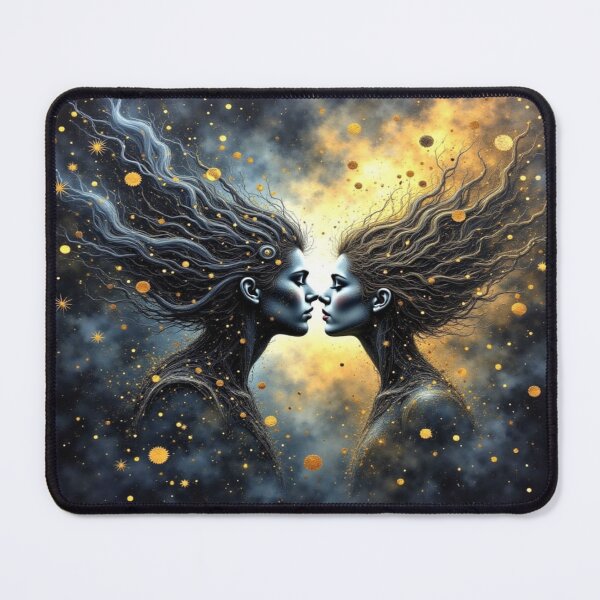 Item preview, Gemini: A portrait of two cosmic forces in light and shadow, powerful duality and cinematic energy designed and sold by FotoworldEdel.