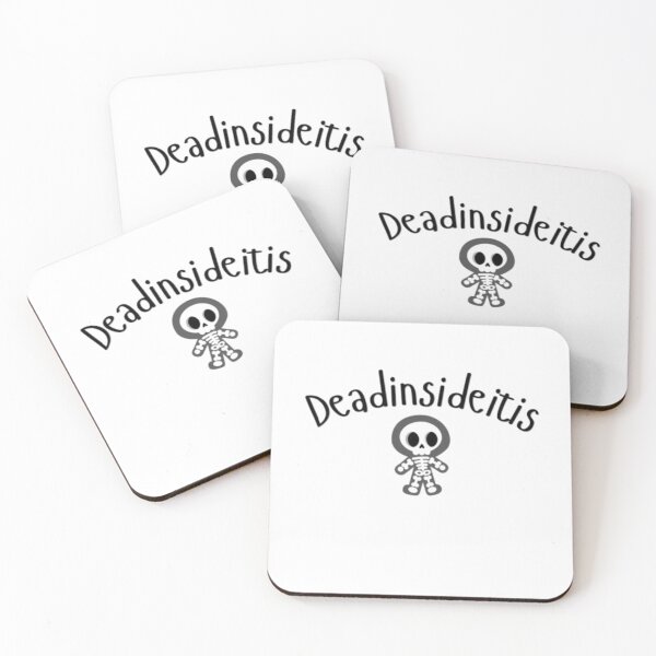 Item preview, Deadinsideitis Funny Medical Student Sticker | Burnout Med School Humor designed and sold by OffScripted.