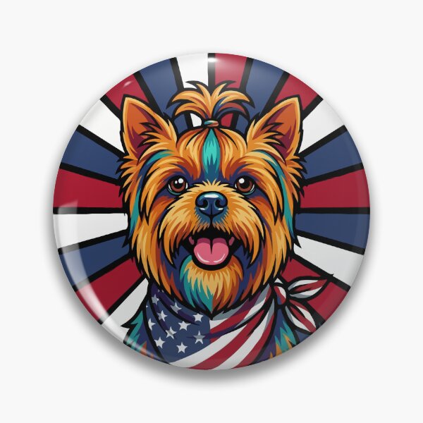 Item preview, Yorkshire Terrier 4th of July Dog – Patriotic USA Puppy Gift designed and sold by The Real Life Symphony.