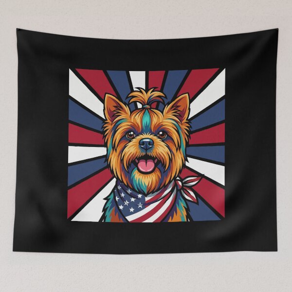 Item preview, Yorkshire Terrier 4th of July Dog – Patriotic USA Puppy Gift designed and sold by The Real Life Symphony.