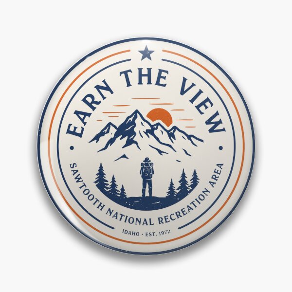 Item preview, Earn The View Sawtooth Mountains Idaho | Sawtooth National Recreation Area Hiking Design designed and sold by ArcticFoxStudio.