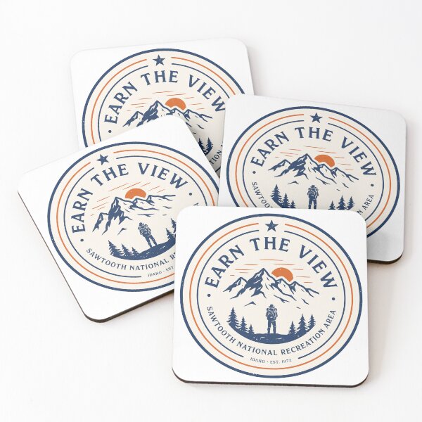 Item preview, Earn The View Sawtooth Mountains Idaho | Sawtooth National Recreation Area Hiking Design designed and sold by ArcticFoxStudio.
