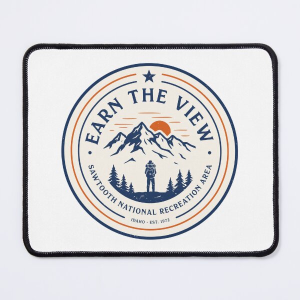 Item preview, Earn The View Sawtooth Mountains Idaho | Sawtooth National Recreation Area Hiking Design designed and sold by ArcticFoxStudio.
