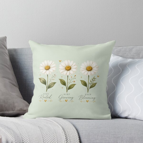 Item preview, Three Daisy Flowers Minimal Floral Illustration designed and sold by astersgraphics.