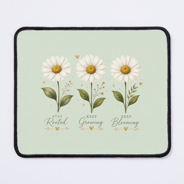 Item preview, Three Daisy Flowers Minimal Floral Illustration designed and sold by astersgraphics.