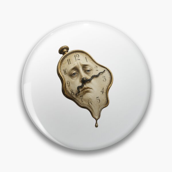 Item preview, Melting Time Face – Surreal Clock Art designed and sold by Unreasonableart.