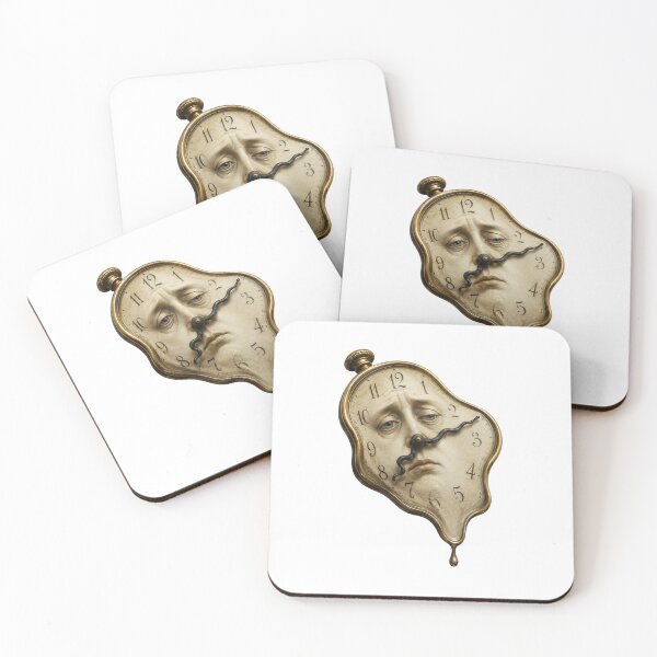 Item preview, Melting Time Face – Surreal Clock Art designed and sold by Unreasonableart.