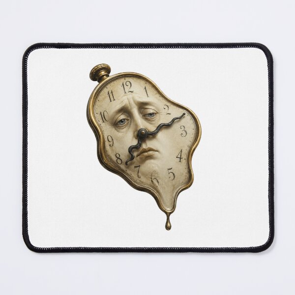 Item preview, Melting Time Face – Surreal Clock Art designed and sold by Unreasonableart.