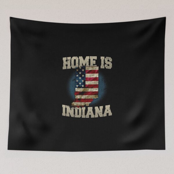 Item preview, Home is Indiana USA US map gift unique fans Proud Strong Support designed and sold by djpraxis.