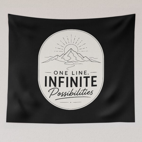 Item preview, Mountain Single-Line Minimal designed and sold by FreshPixelArt.