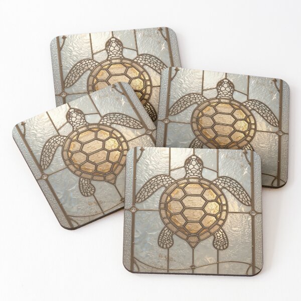 Item preview, Golden Stained Glass Turtle Coquette Style designed and sold by BriSher.