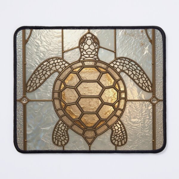 Item preview, Golden Stained Glass Turtle Coquette Style designed and sold by BriSher.