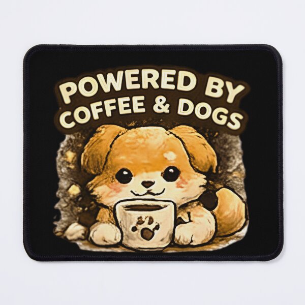 Item preview, Powered By Coffee And Dogs Funny Cute Puppy Coffee Lover designed and sold by Hobby-up.