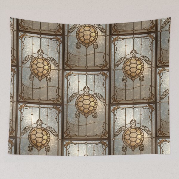 Item preview, Golden Stained Glass Turtle Coquette Style designed and sold by BriSher.