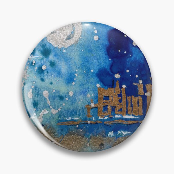 Item preview, Celestial Cityscape – Textured Starlight and Copper Enamel Art designed and sold by Cass Harker Studio.