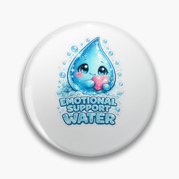 Item preview, Emotional Support Water | Cute 3D Water Drop Sticker | Hydration Buddy designed and sold by Timeless Junction.