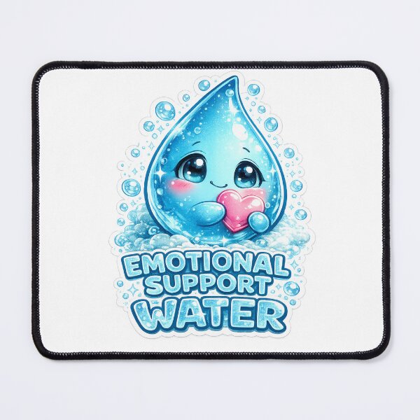 Item preview, Emotional Support Water | Cute 3D Water Drop Sticker | Hydration Buddy designed and sold by Timeless Junction.