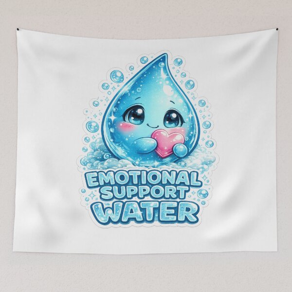 Item preview, Emotional Support Water | Cute 3D Water Drop Sticker | Hydration Buddy designed and sold by Timeless Junction.