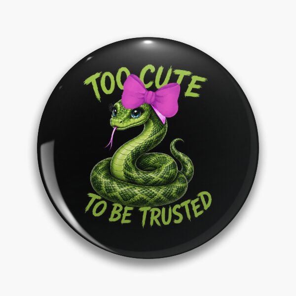Item preview, Too Cute To Be Trusted – Cute Green Snake with Pink Bow designed and sold by Aimetoi.