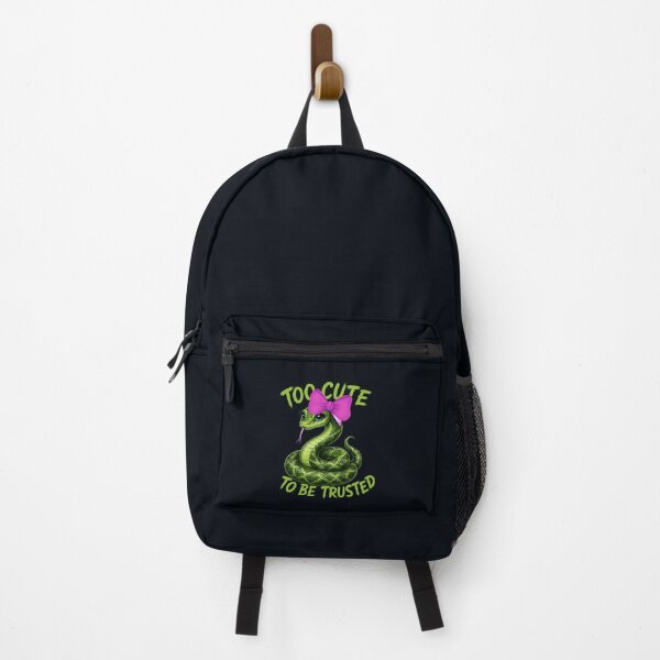Item preview, Too Cute To Be Trusted – Cute Green Snake with Pink Bow designed and sold by Aimetoi.