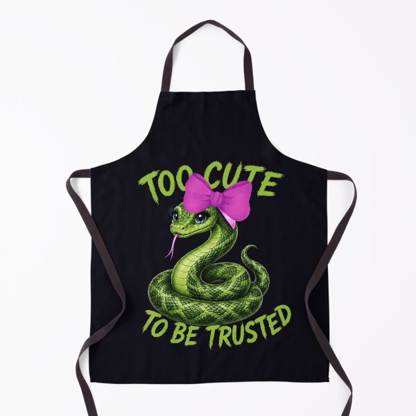 Item preview, Too Cute To Be Trusted – Cute Green Snake with Pink Bow designed and sold by Aimetoi.