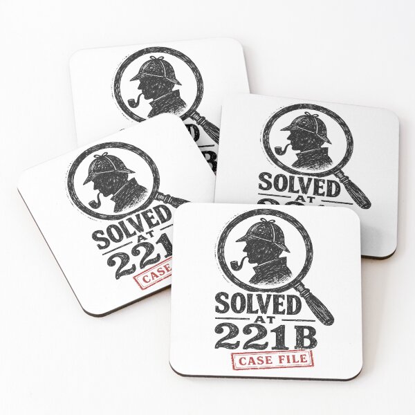Item preview, Solved At 221B Sherlock Holmes Case File Chalk Emblem Art designed and sold by Fenay Designs.