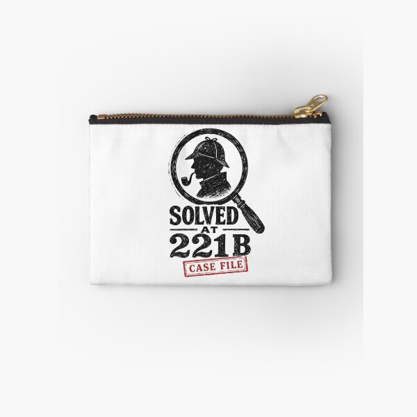 Item preview, Solved At 221B Sherlock Holmes Case File Chalk Emblem Art designed and sold by Fenay Designs.