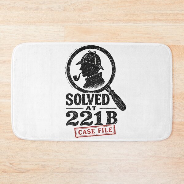 Item preview, Solved At 221B Sherlock Holmes Case File Chalk Emblem Art designed and sold by Fenay Designs.