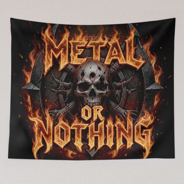 Item preview, Metal or nothing - a top festival design for metal fans designed and sold by Segasprojects.