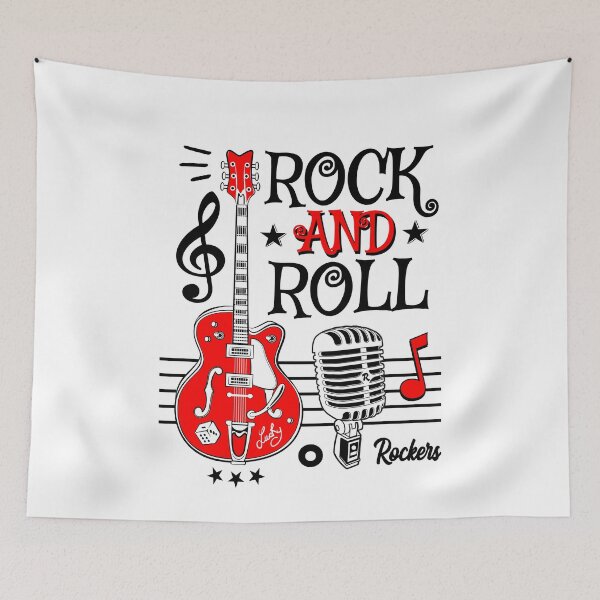 Item preview, Rockabilly Music Classic Rock and Roll Guitar Sock Hop Retro Style Biker designed and sold by MemphisCenter.