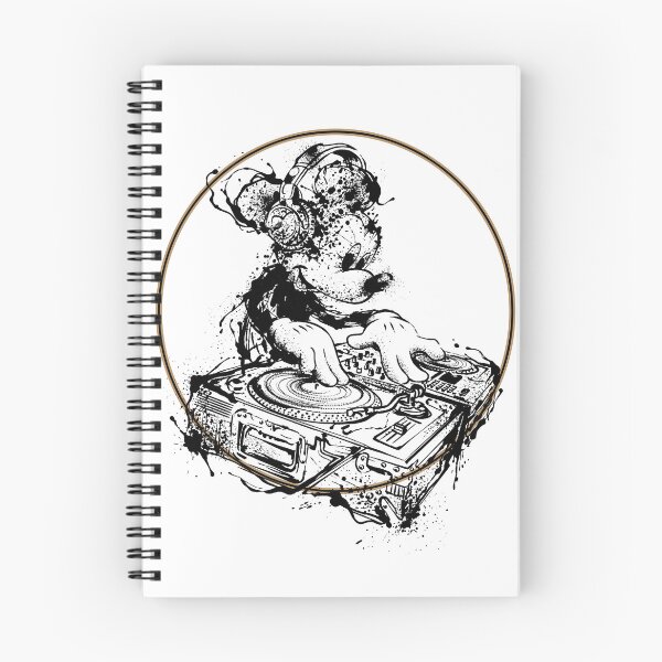 Item preview, Ilustración de arte callejero con tocadiscos de DJ y graffiti designed and sold by jcsstore.